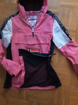 Chaqueta Geographical Norway Rosa y Blanca 13-14
