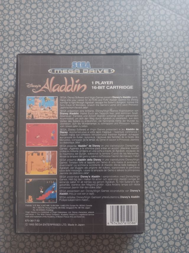Aladdin Mega Drive Sega