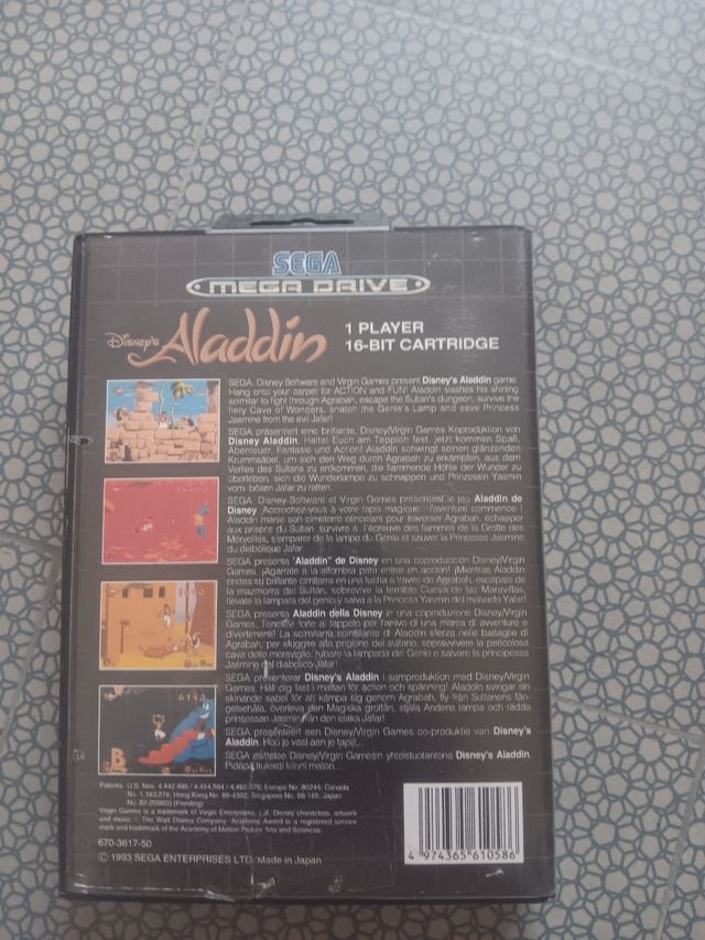 Aladdin Mega Drive Sega