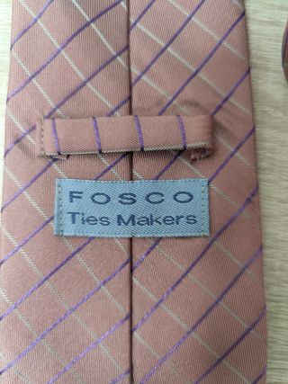 Corbata Fosco 80% seda color Rosa