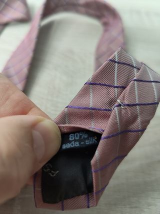 Corbata Fosco 80% seda color Rosa
