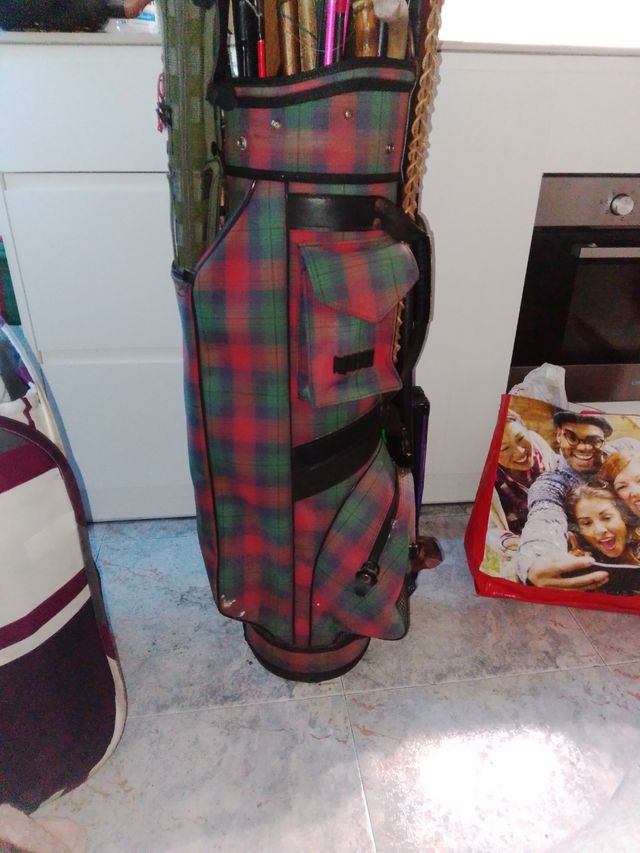 Bolsa de golf a cuadros