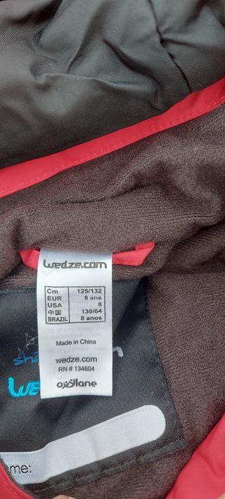 2 Monos de esquí rojo Talla 8 y 12 años