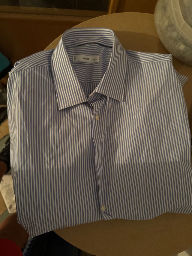 Camisa MNG Rayas Azul