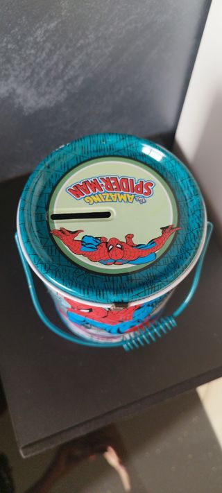 Salvadanaio Spiderman in latta