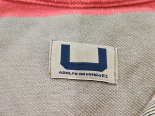 Polo Adolfo Domínguez rayas gris y rosa