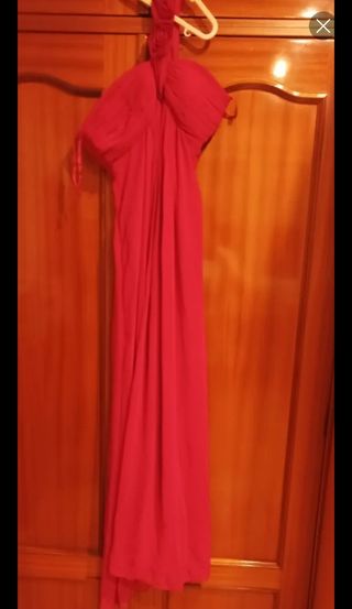 Vestido graduación fucsia 