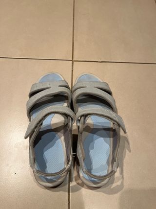 Sandalias Mujer Gris y Azul