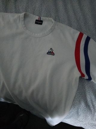 Sudadera Le Coq Sportif fina blanca