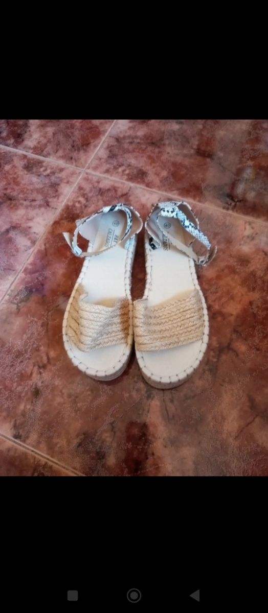 Sandalias Yute Beige Talla 40