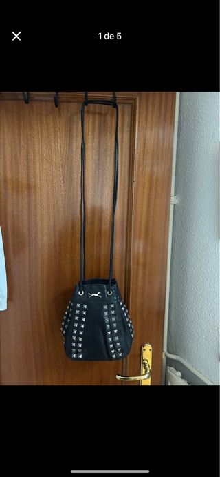 Bimba y Lola Bolso Negro Tachuelas