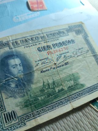 100 pesetas 1925 serie F