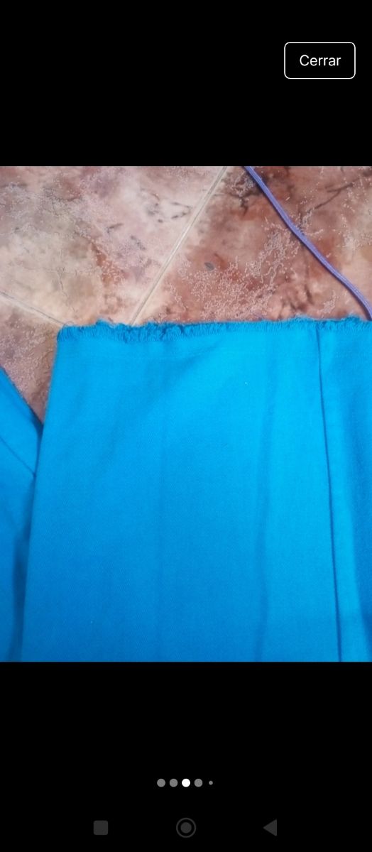 Pantalón recto Acuarela azul
