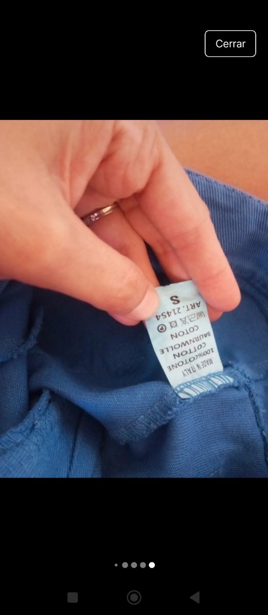 Pantalón recto Acuarela azul