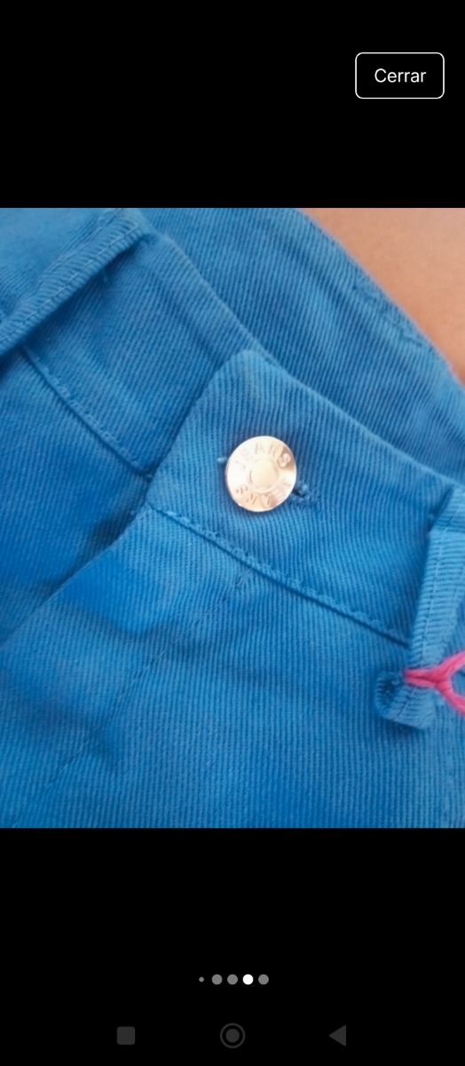 Pantalón recto Acuarela azul