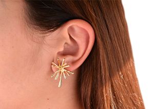 Pendientes de destello dorados