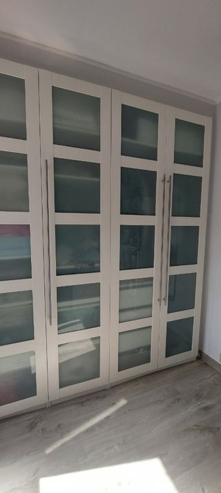 Puerta armario PAX Ikea cristal blanco