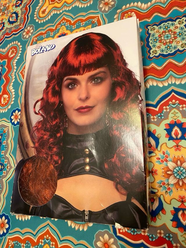 Peluca Roja Rizada Nueva