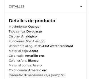 Reloj Festina Dorado