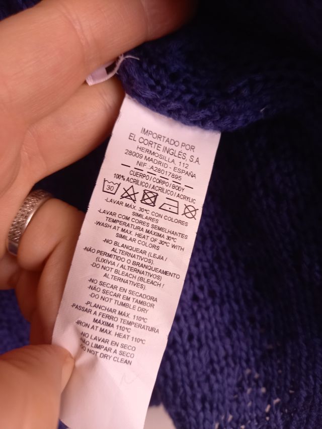 Chaqueta de punto azul Formula Talla M