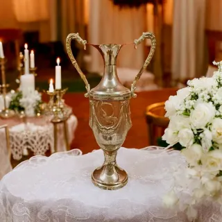 Brocca Anfora Distillati Vetro Metallo