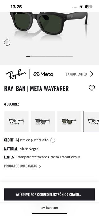 Ray-Ban Meta Wayfarer - Transitions L