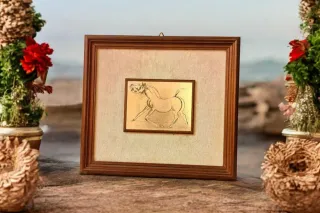 Quadro cavallo punzonato 850/1000 firmato