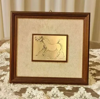 Quadro cavallo punzonato 850/1000 firmato