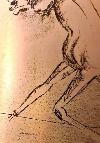 Quadro cavallo punzonato 850/1000 firmato