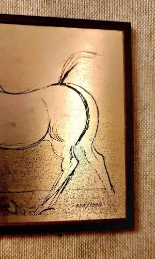 Quadro cavallo punzonato 850/1000 firmato