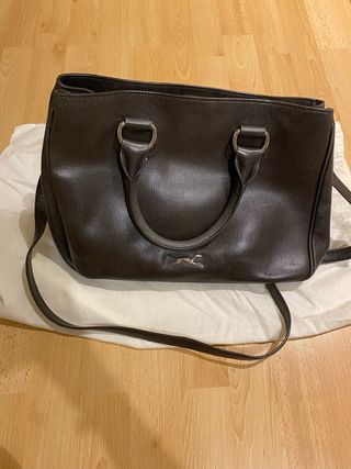 Bolso Bimba y Lola Piel Gris Asa Larga