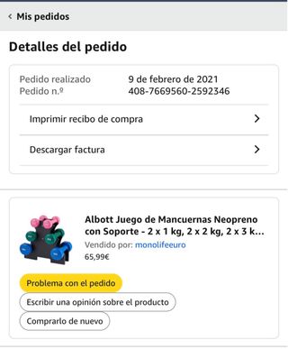 Juego Mancuernas Neopreno con Soporte