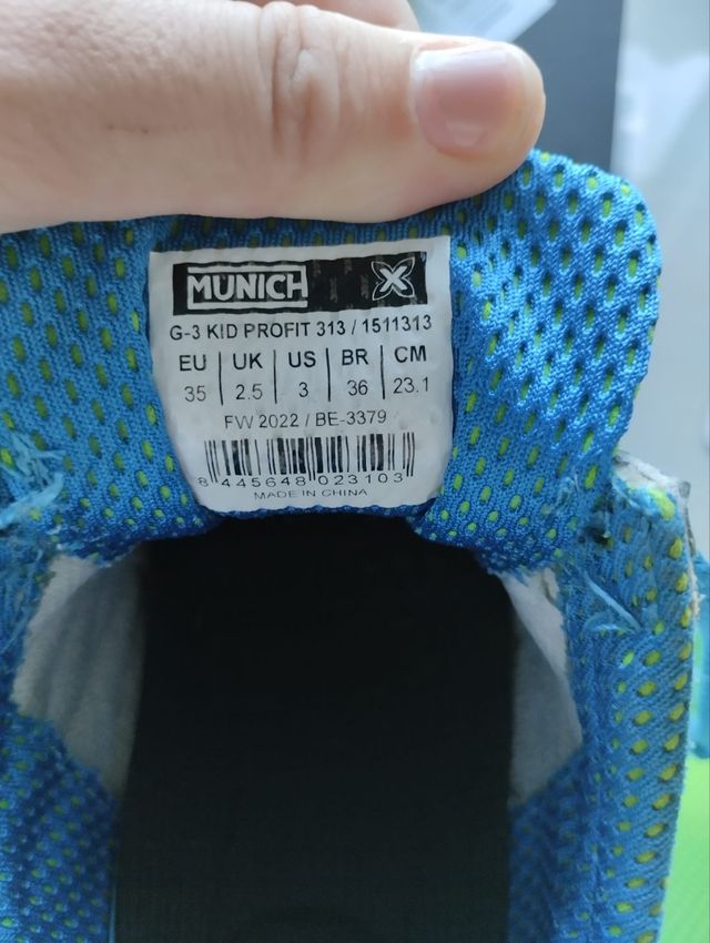 Zapatillas Munich G3 Azul/Verde Talla 36