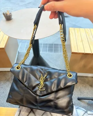 Bolso YSL Saint Laurent Nube Negro Bronce