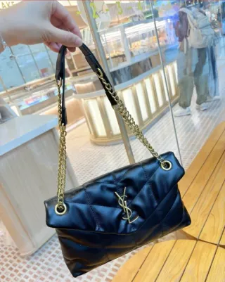 Bolso YSL Saint Laurent Nube Negro Bronce