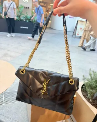 Bolso YSL Saint Laurent Nube Negro Bronce