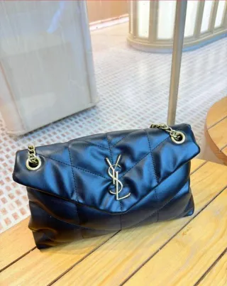 Bolso YSL Saint Laurent Nube Negro Bronce