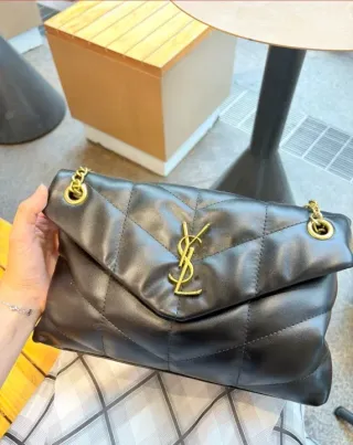 Bolso YSL Saint Laurent Nube Negro Bronce