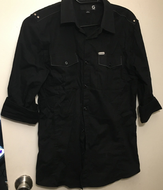 Camisa Guess Negra Manga Larga