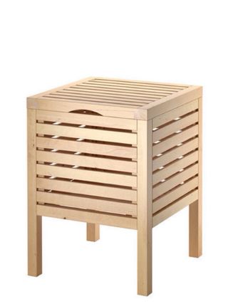 Taburete/Almacenaje Baño Madera IKEA Molger