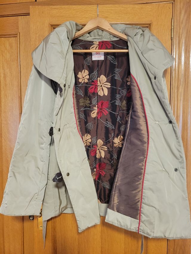 Parka/chaquetón abrigo mujer verde oliva claro