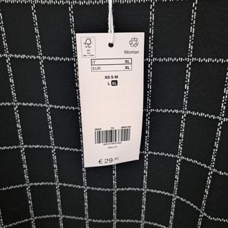 Abito OVS a quadri nero/bianco taglia XL