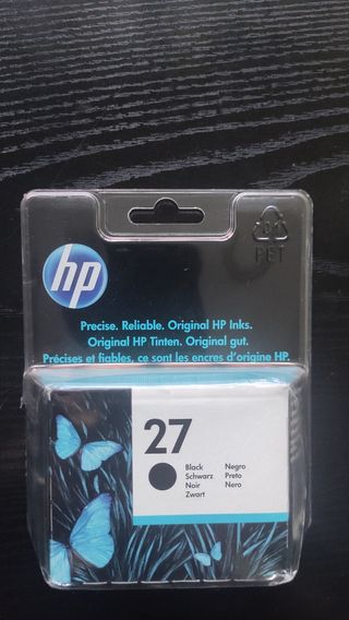Cartucho original HP 27 Negro Sin Abrir. Cambio.