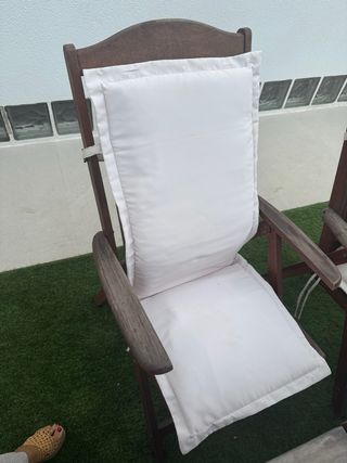 Mesa de jardín de teca con 6 sillas