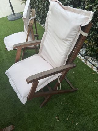 Mesa de jardín de teca con 6 sillas