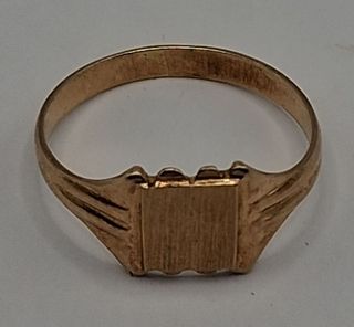 Sello Liso Niño de oro 18k, 0,99gr. Ref. G-079.