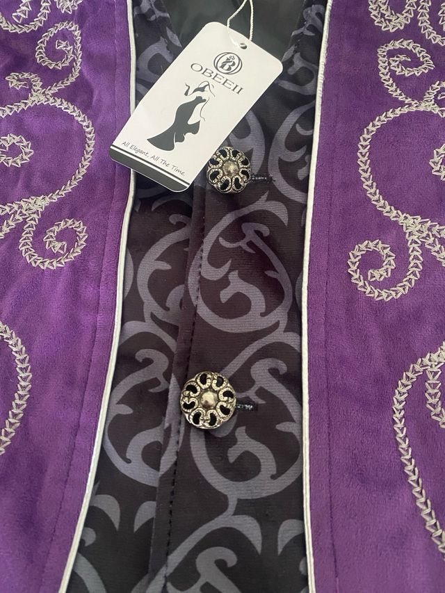 Chaqueta Steampunk Medieval Victoriana Morada