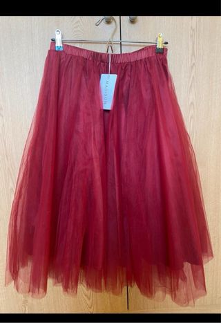 Falda Tul Granate Talla Única