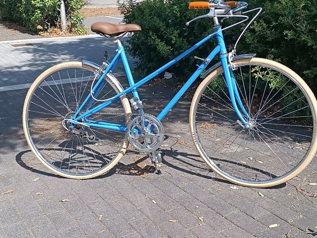 Bicicleta Paseo Clásica Azul