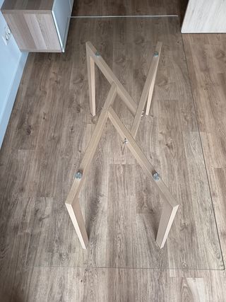 Mesa Comedor HOMCOM Cristal y Madera URGE VENTA